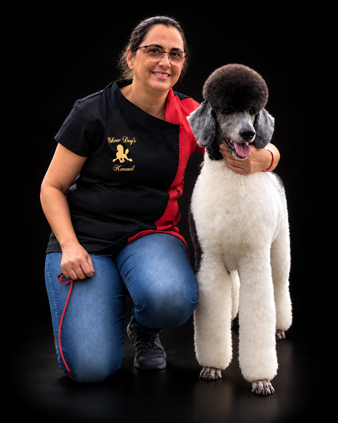 Luciana Oliveira com Poodle da Show Dogs